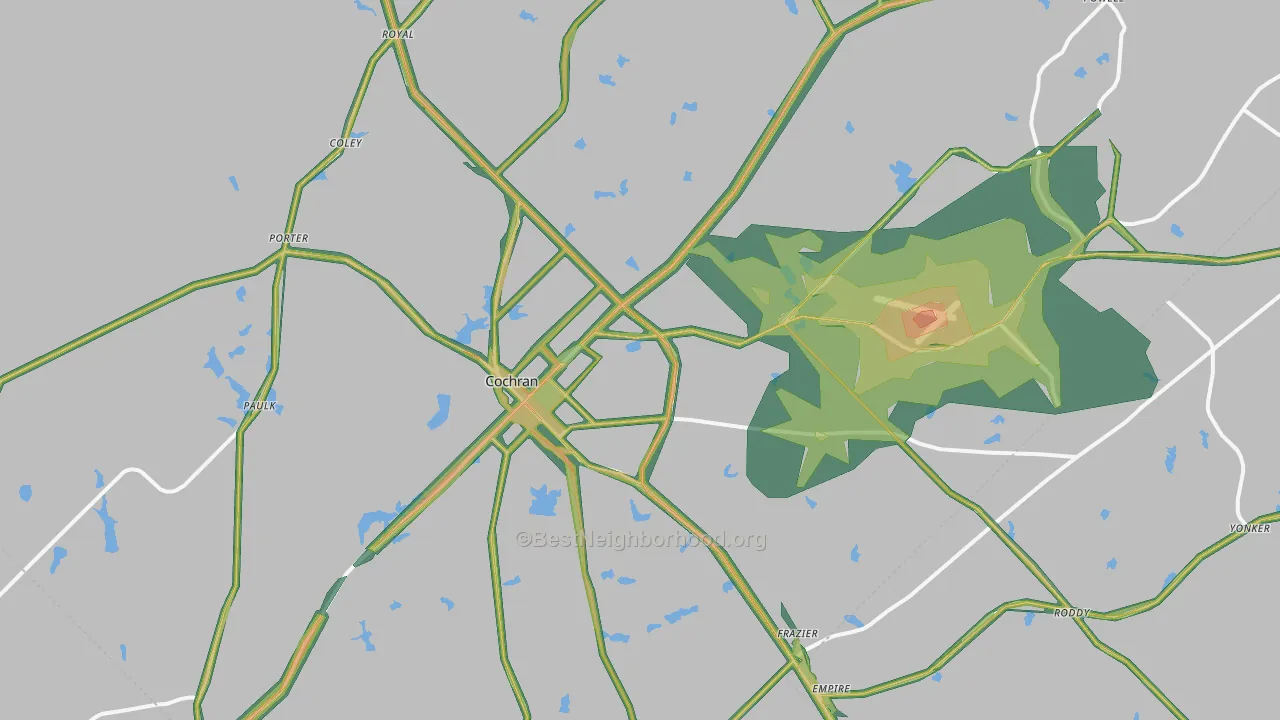 31014, GA Map of Noise Levels in 31014