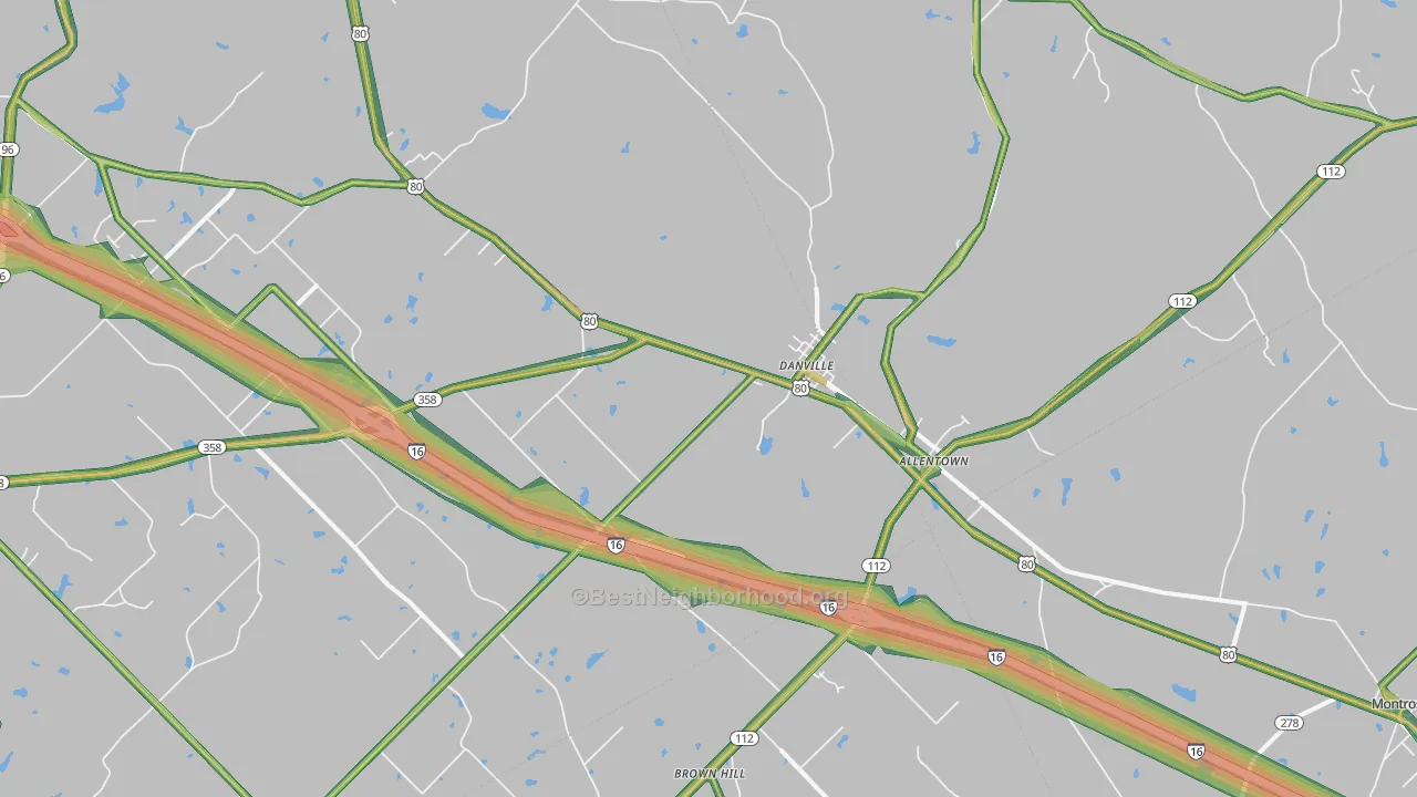 31017, GA Map of Noise Levels in 31017