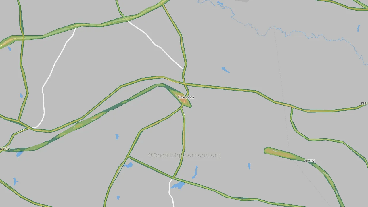 31018, GA Map of Noise Levels in 31018