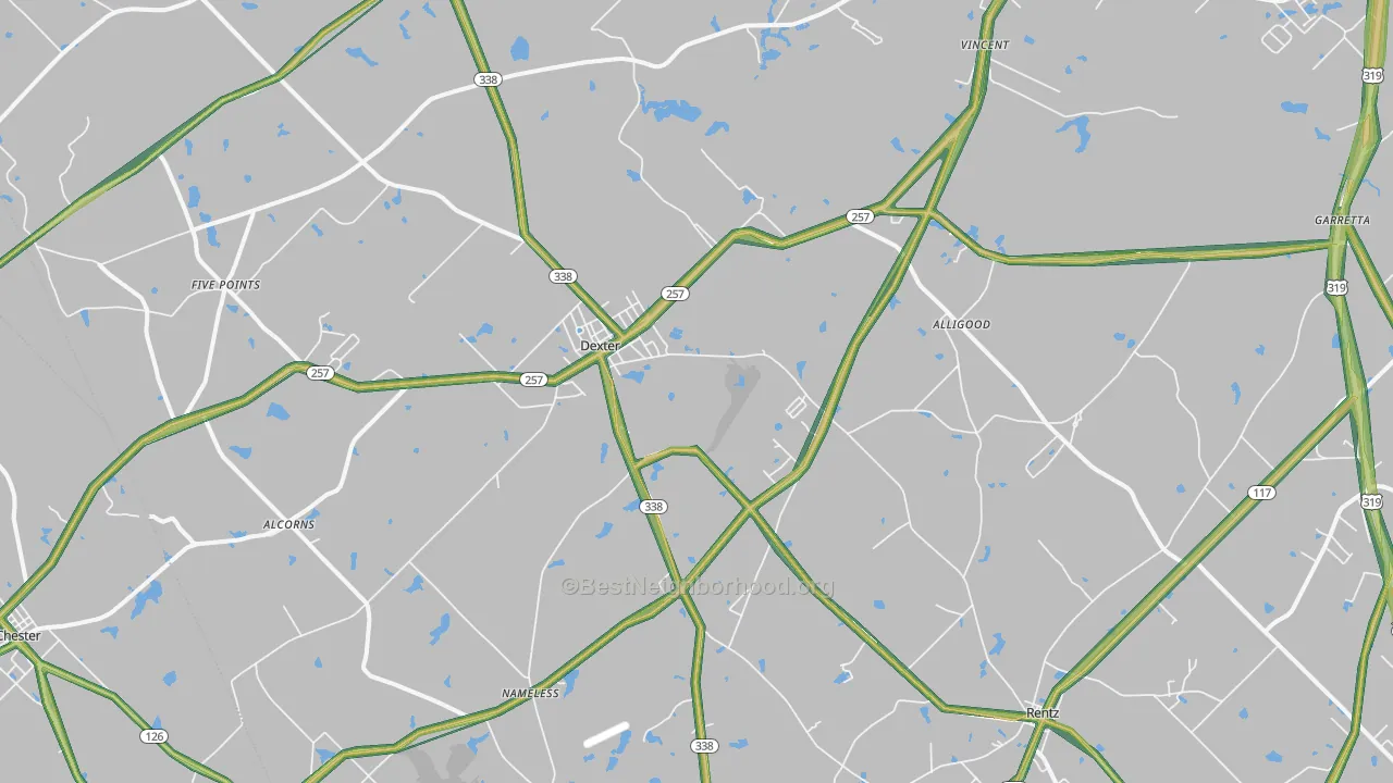 31019, GA Map of Noise Levels in 31019