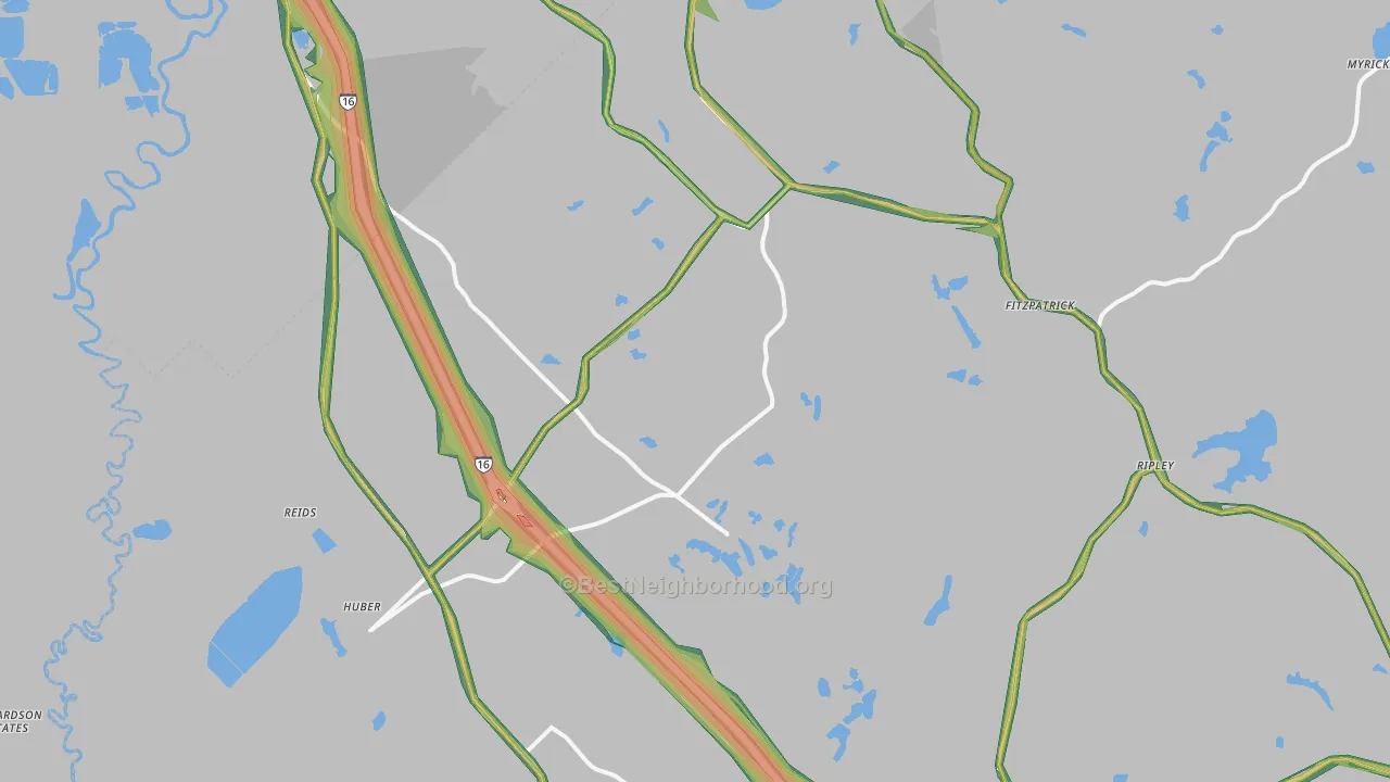 31020, GA Map of Noise Levels in 31020