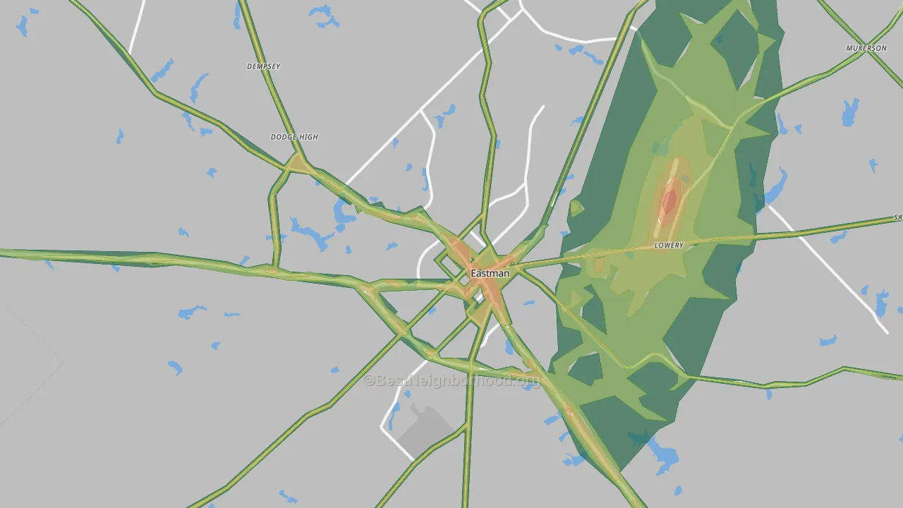 31023, GA Map of Noise Levels in 31023
