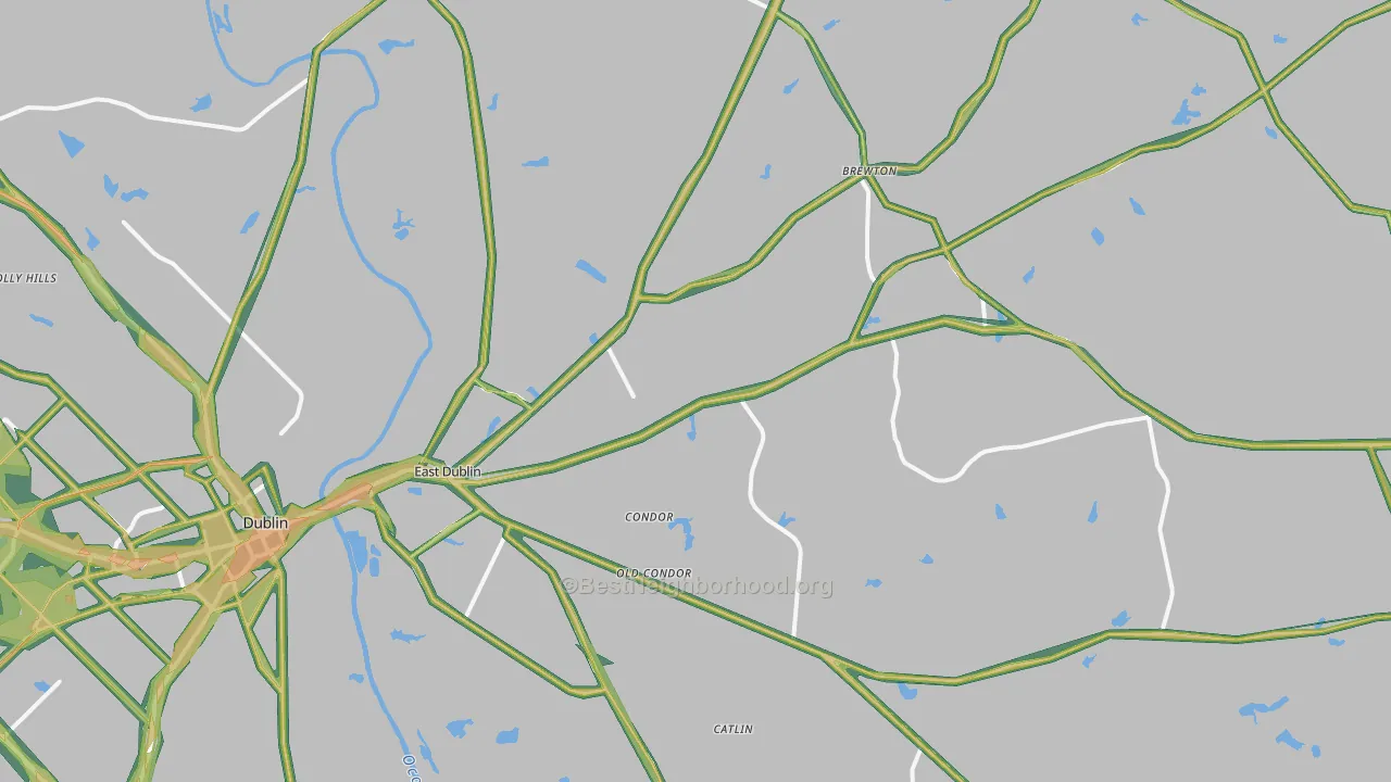 31027, GA Map of Noise Levels in 31027