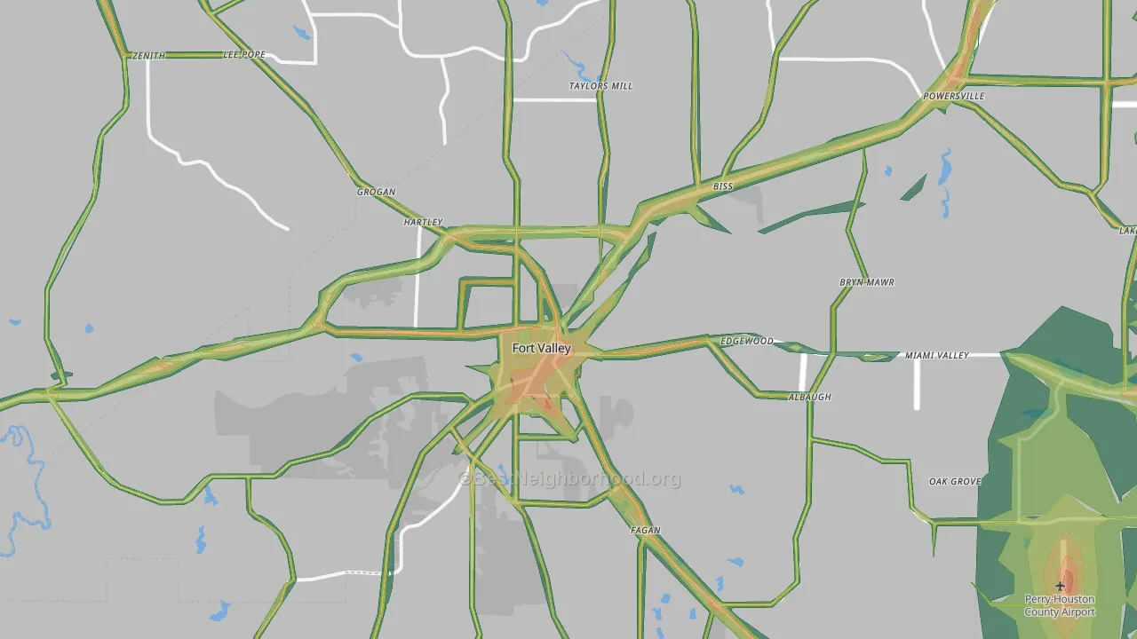 31030, GA Map of Noise Levels in 31030