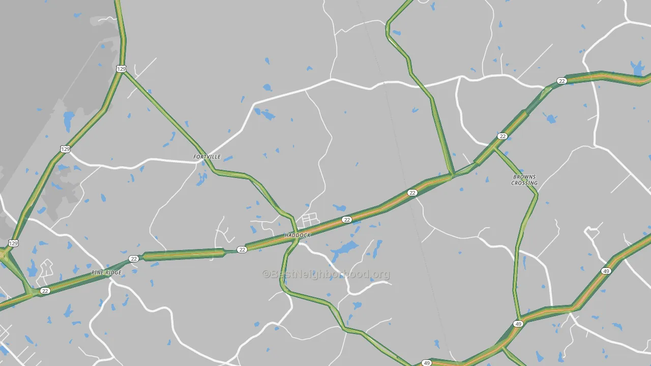 31033, GA Map of Noise Levels in 31033
