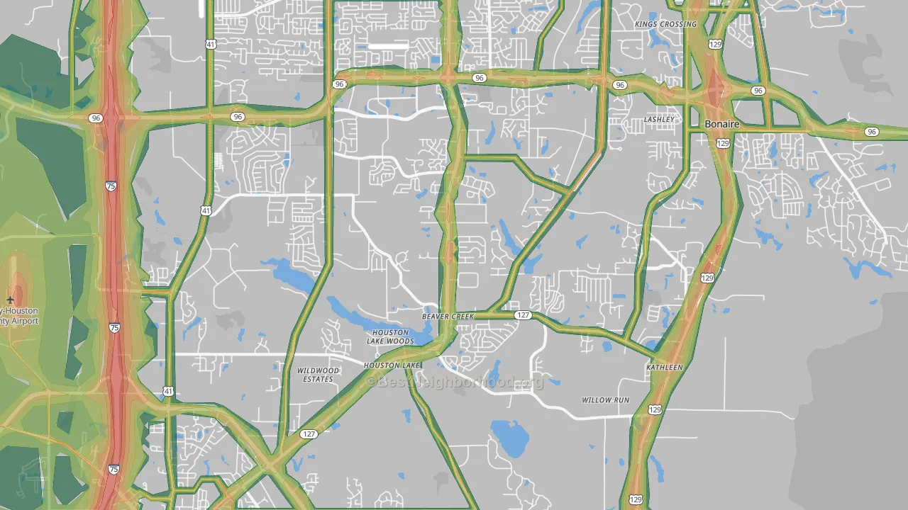 31047, GA Map of Noise Levels in 31047