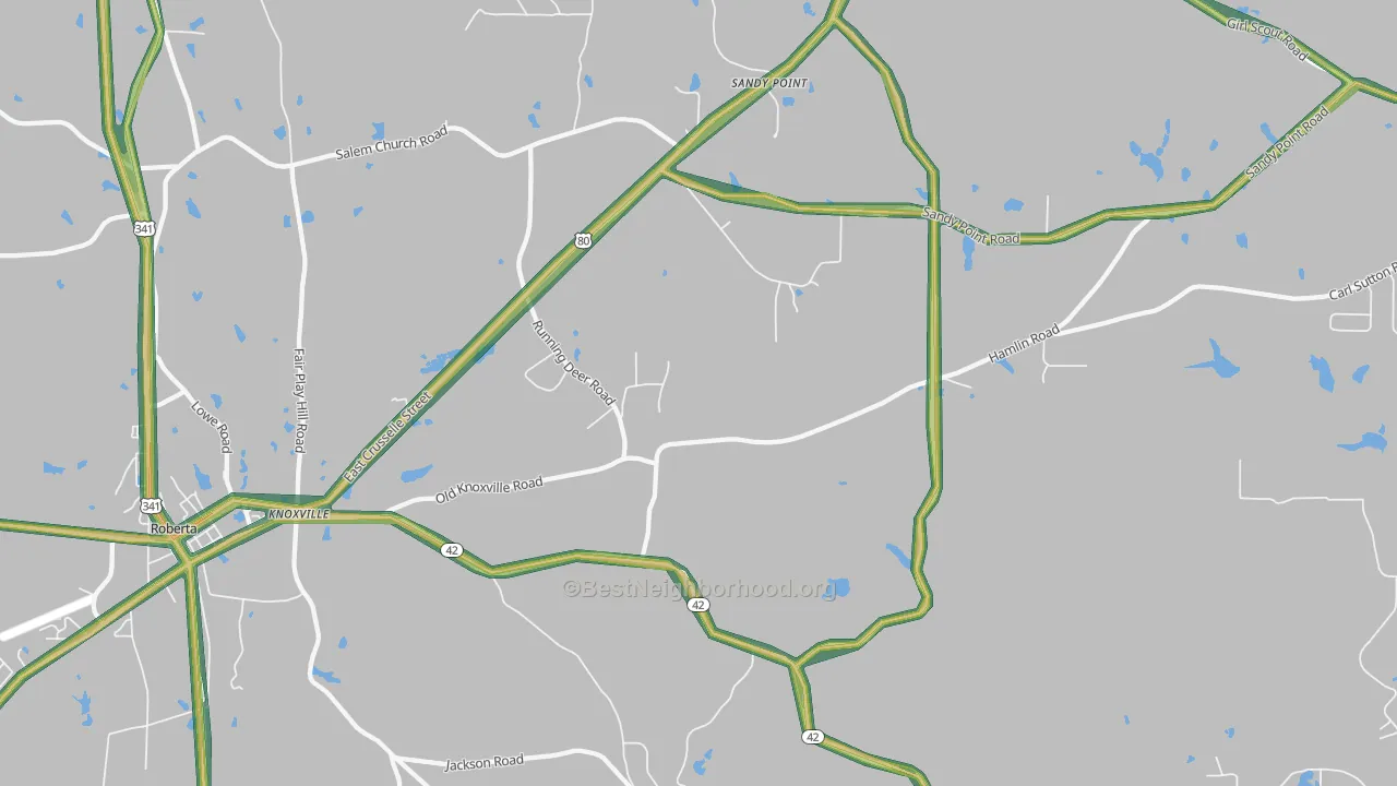 31050, GA Map of Noise Levels in 31050