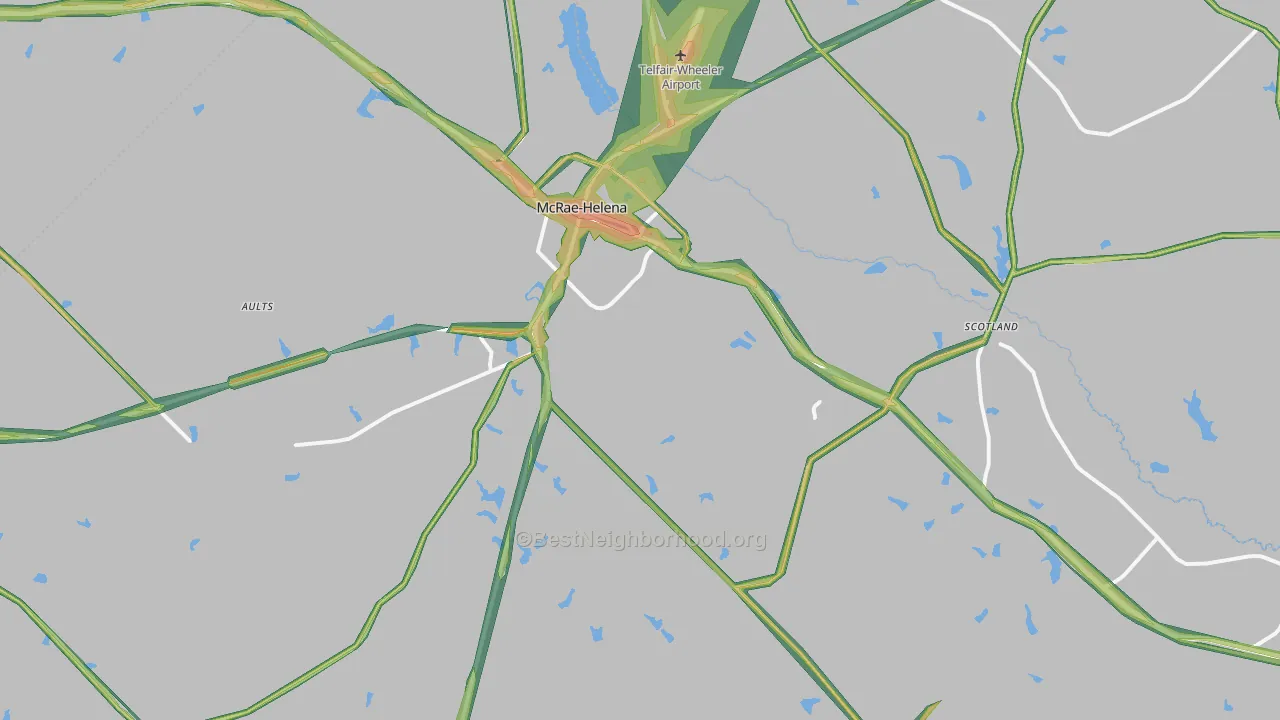 31055, GA Map of Noise Levels in 31055