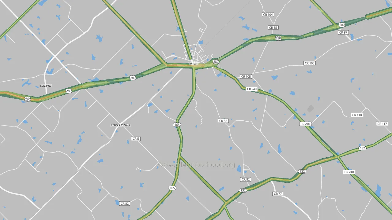 31060, GA Map of Noise Levels in 31060
