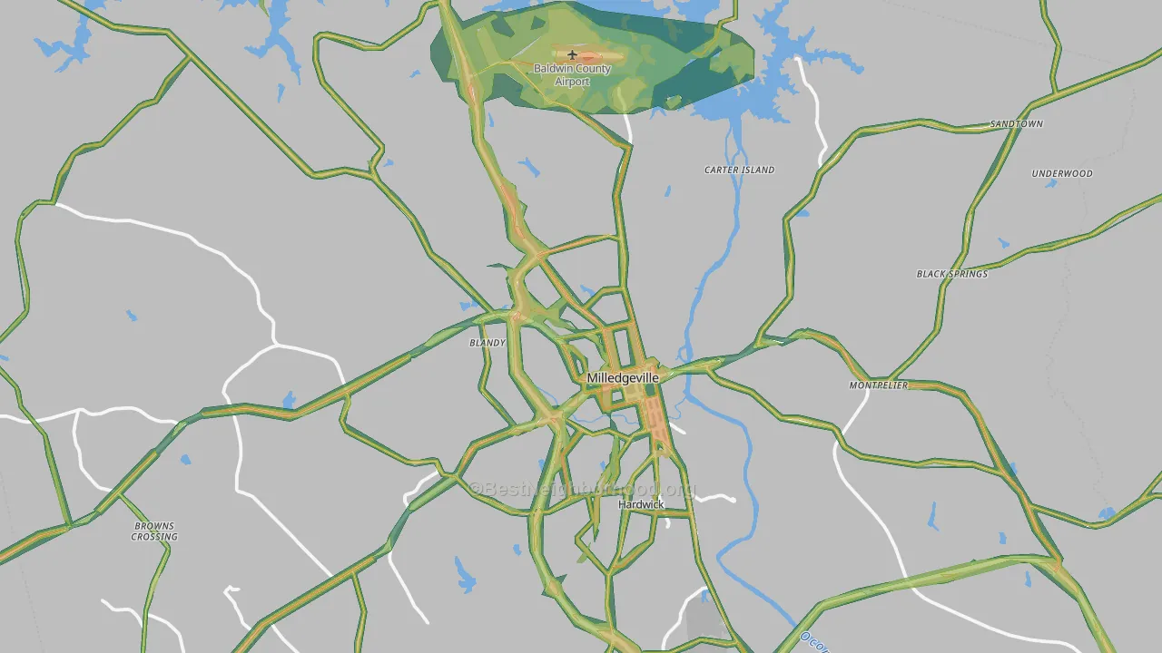 31061, GA Map of Noise Levels in 31061