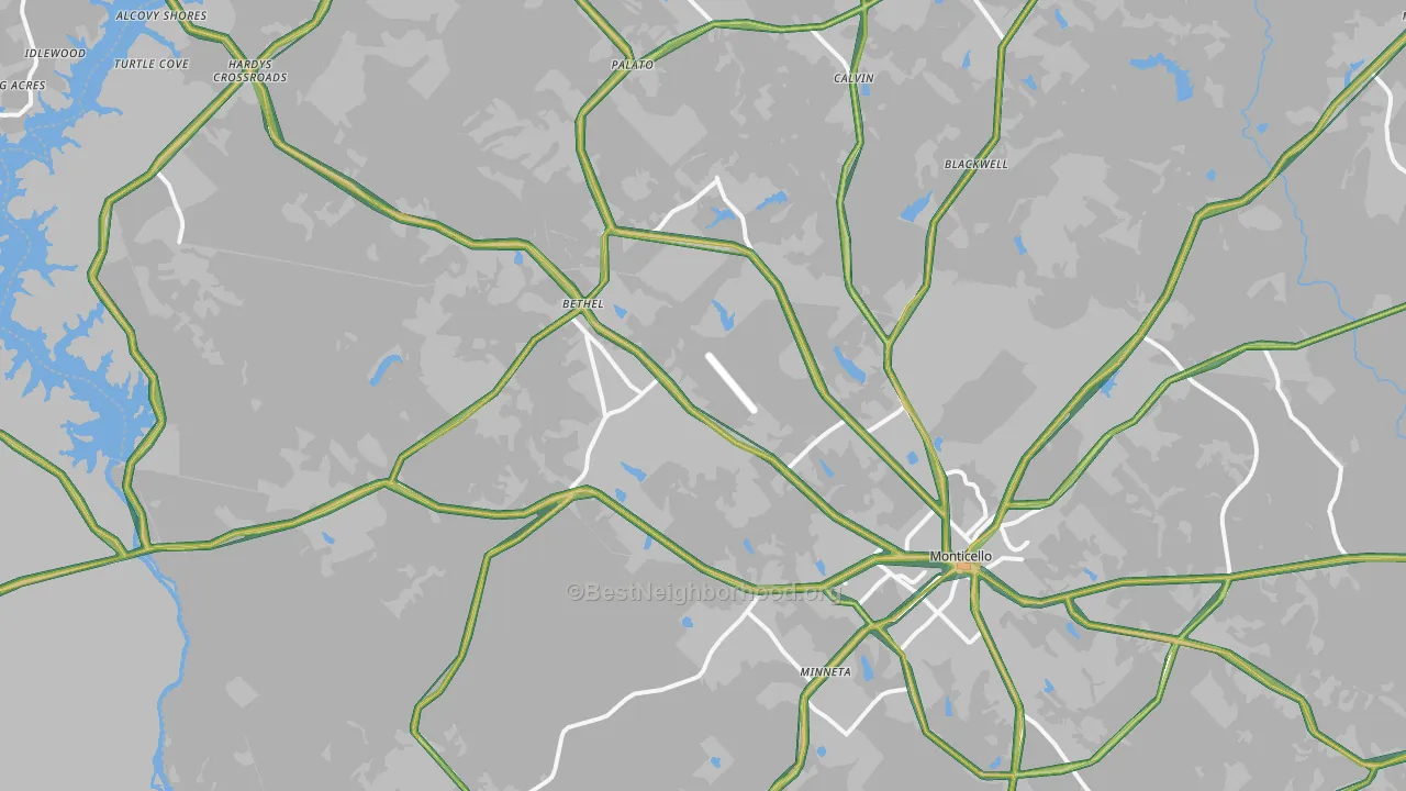 31064, GA Map of Noise Levels in 31064