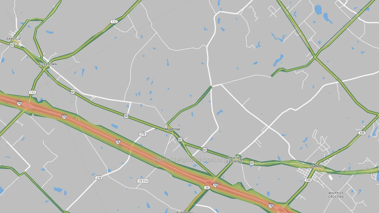 31065, GA Map of Noise Levels in 31065