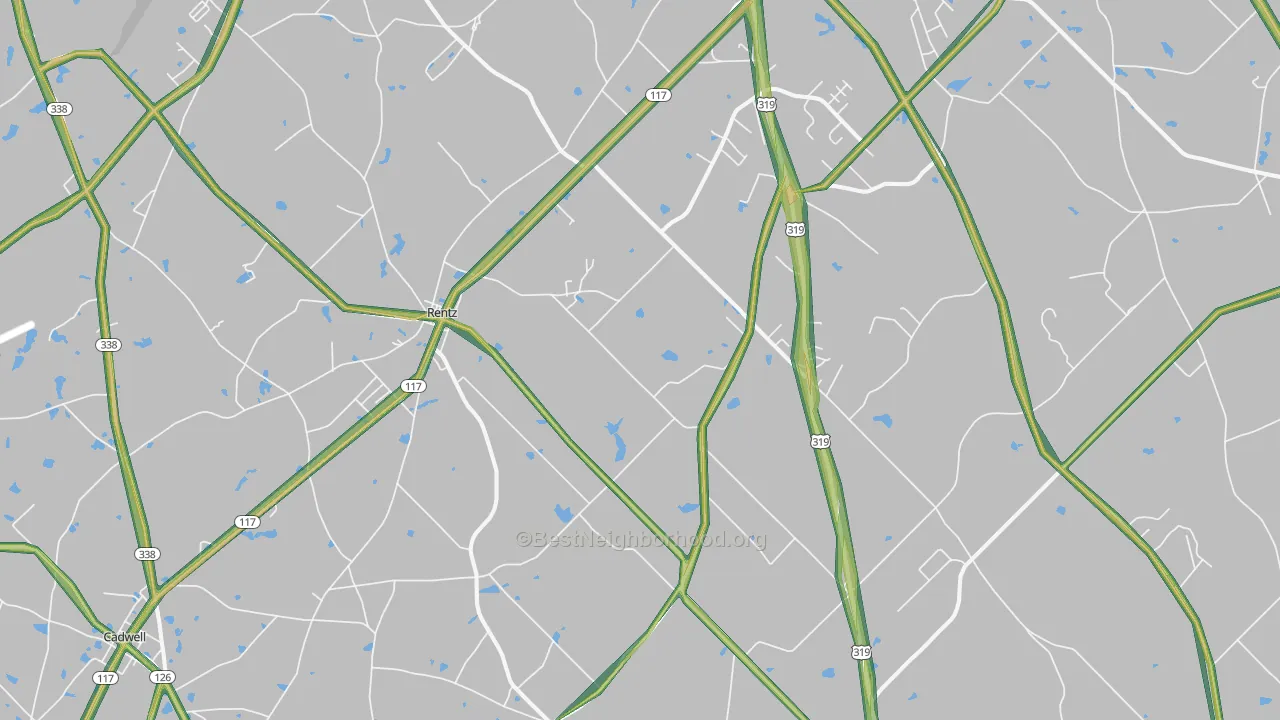 31075, GA Map of Noise Levels in 31075