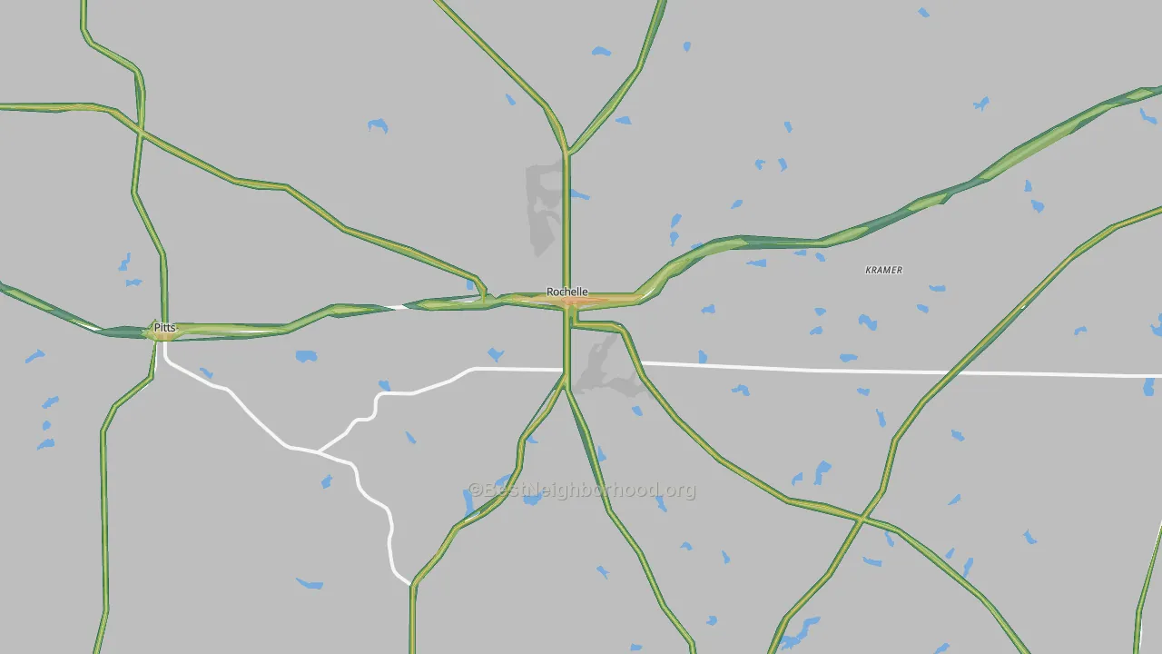 31079, GA Map of Noise Levels in 31079