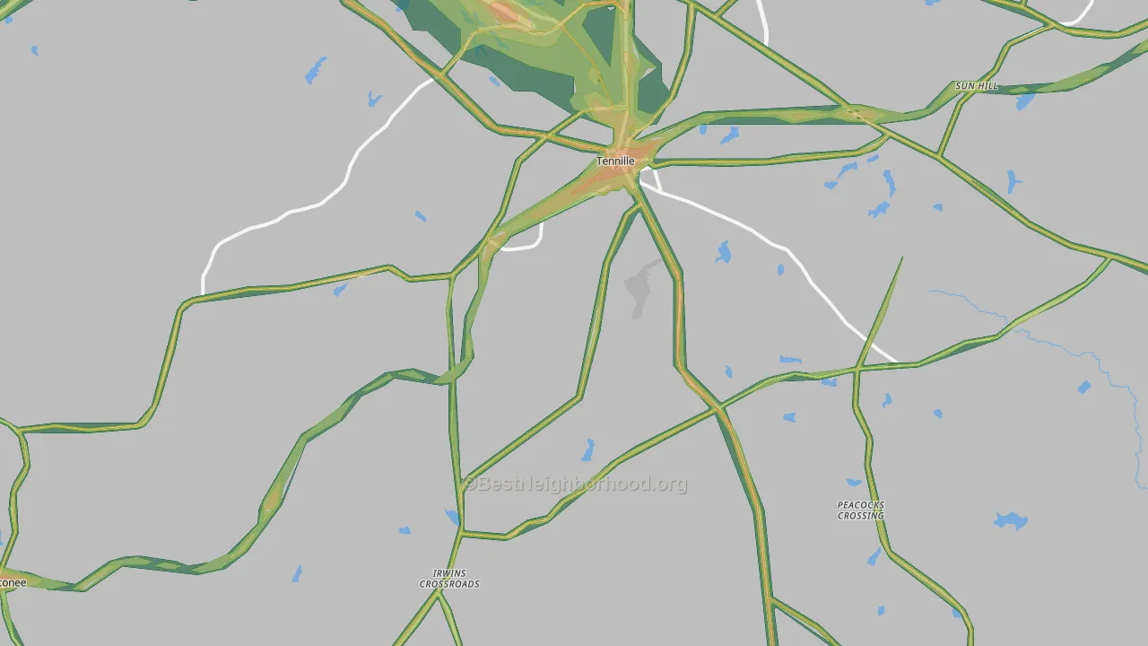 31089, GA Map of Noise Levels in 31089
