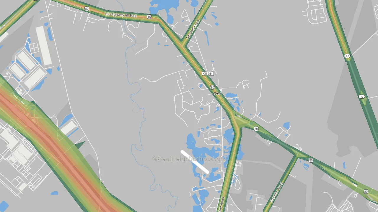 31307, GA Map of Noise Levels in 31307
