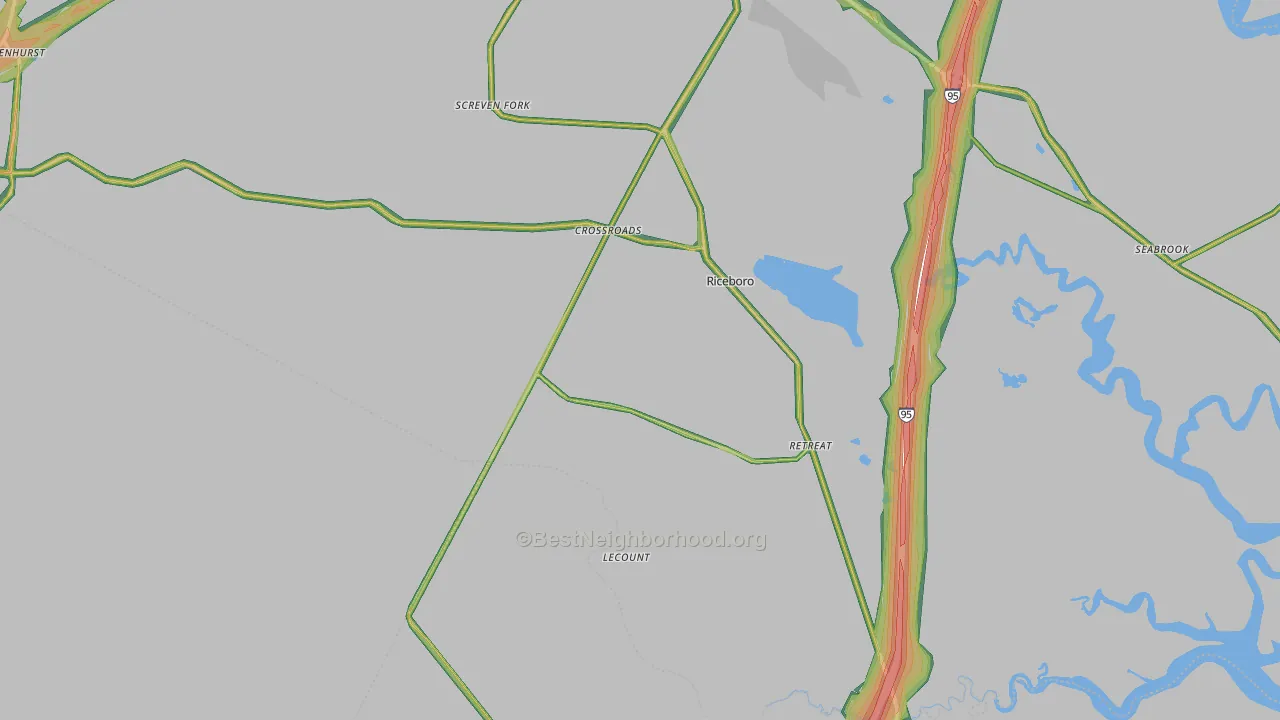 31323, GA Map of Noise Levels in 31323