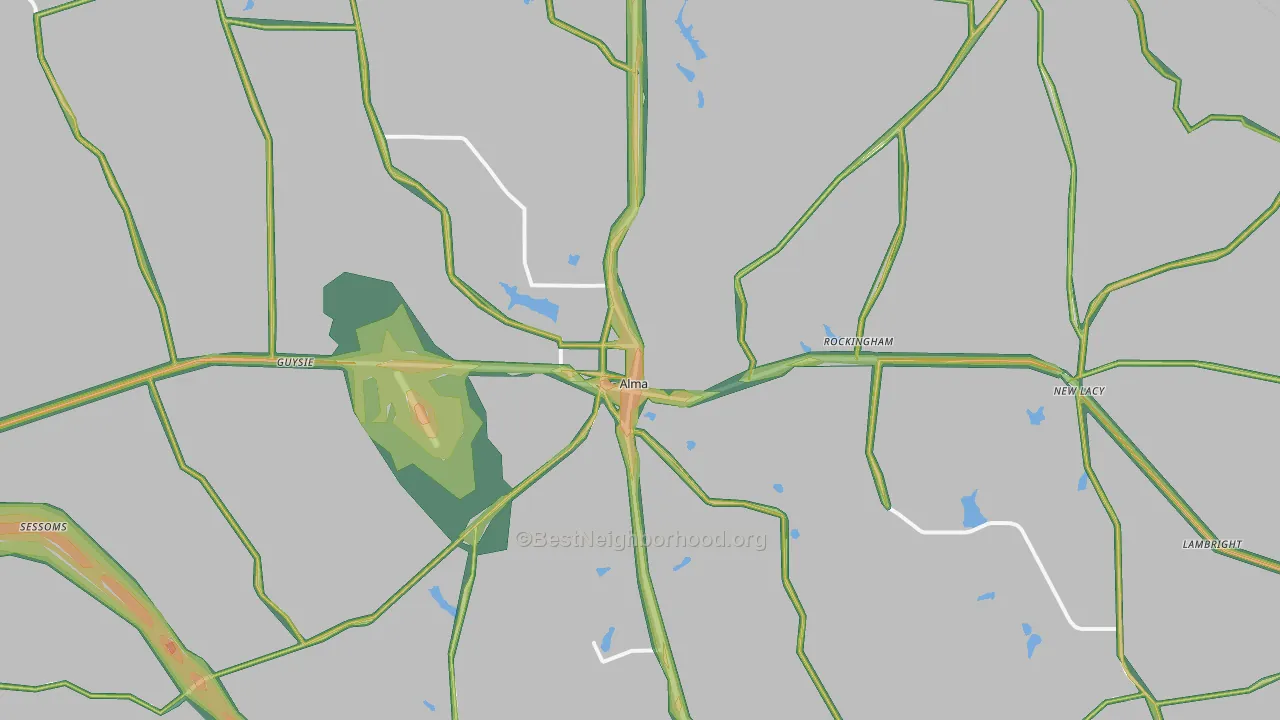 31510, GA Map of Noise Levels in 31510