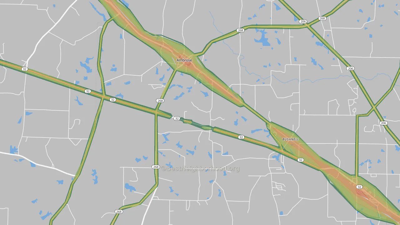 31512, GA Map of Noise Levels in 31512
