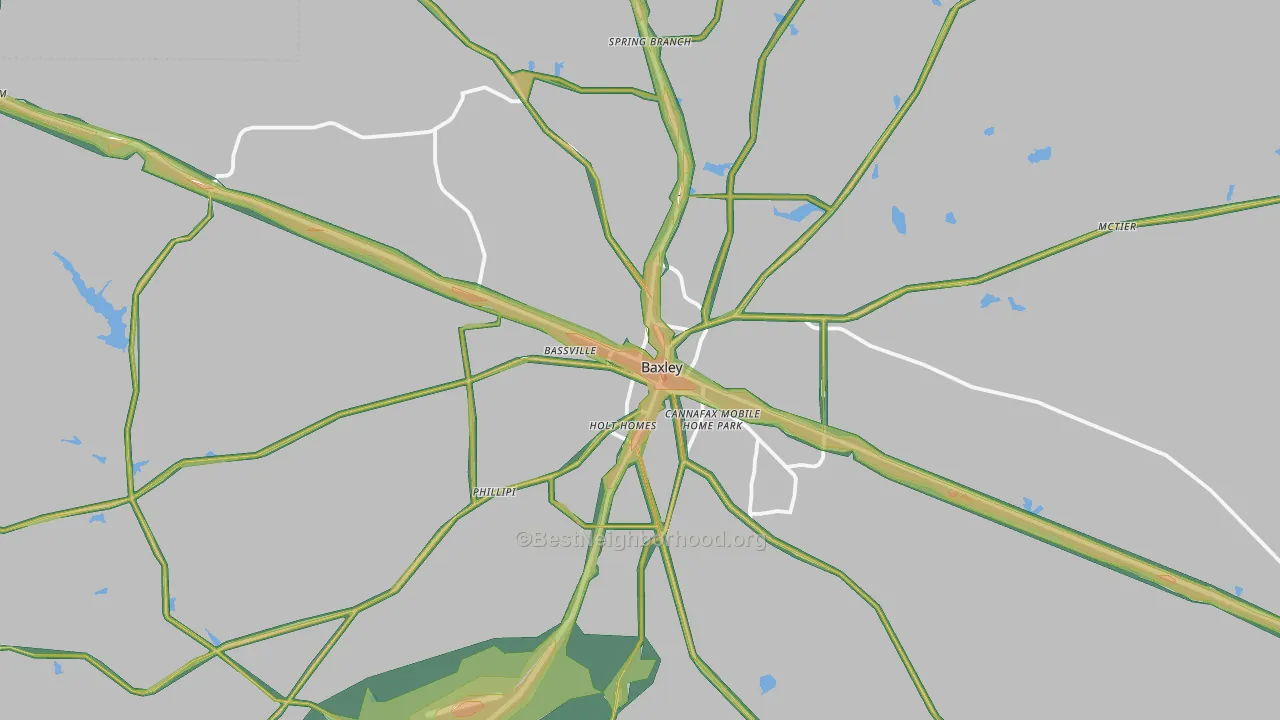 31513, GA Map of Noise Levels in 31513