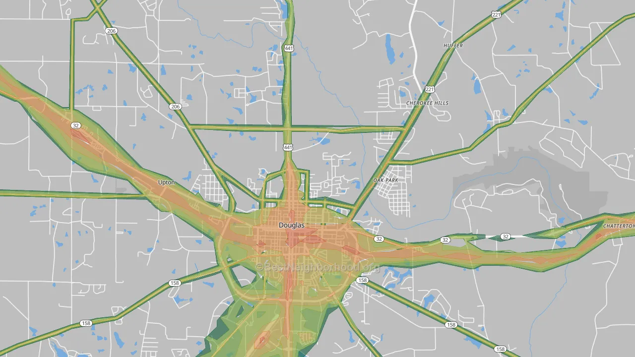 31533, GA Map of Noise Levels in 31533