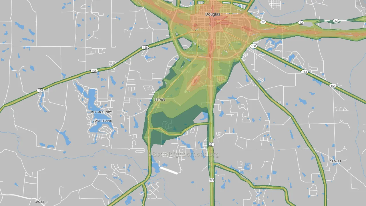 31535, GA Map of Noise Levels in 31535