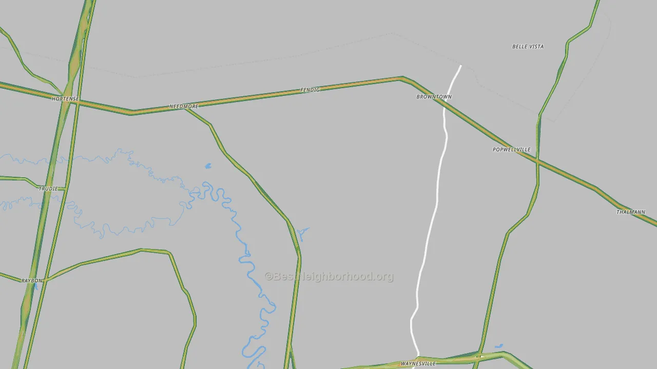 31543, GA Map of Noise Levels in 31543