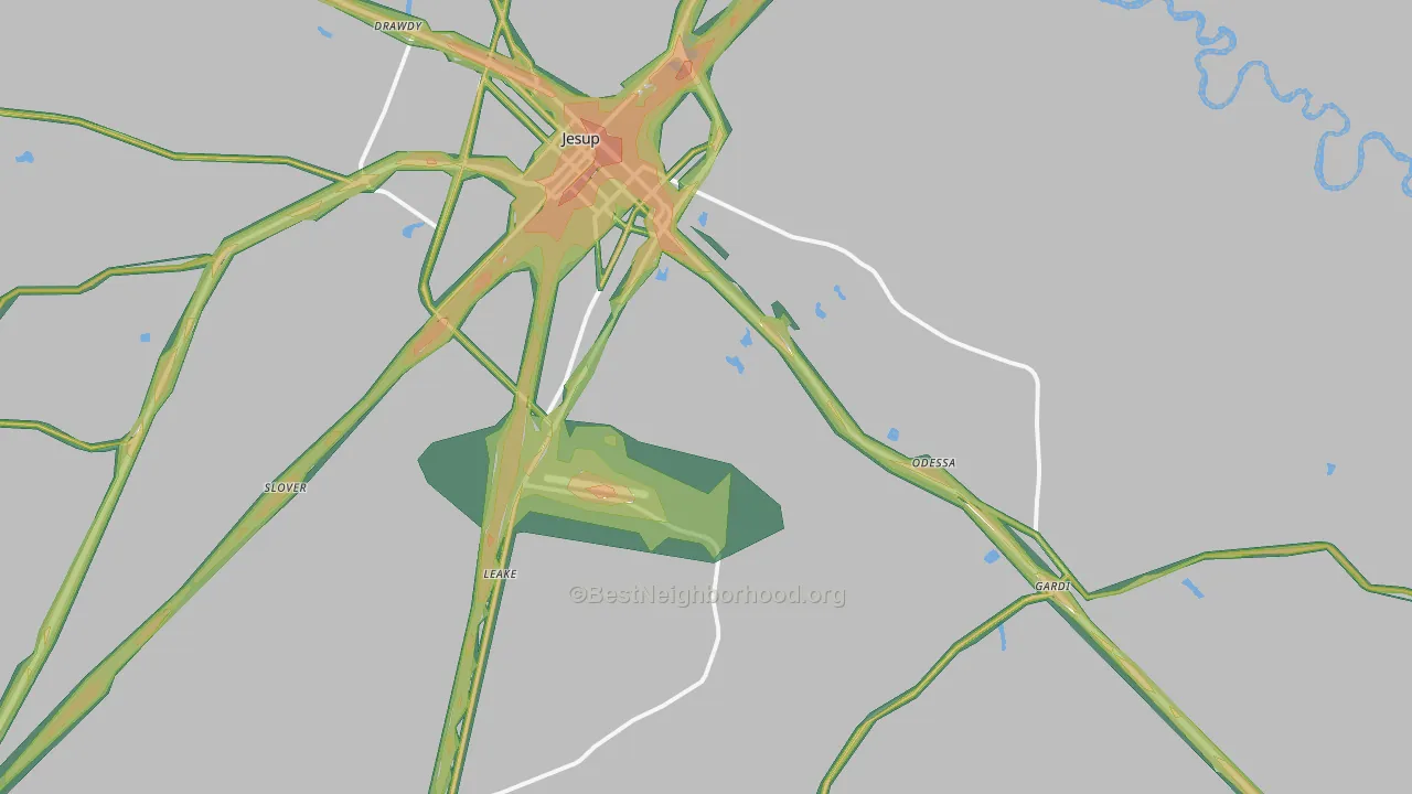 31546, GA Map of Noise Levels in 31546