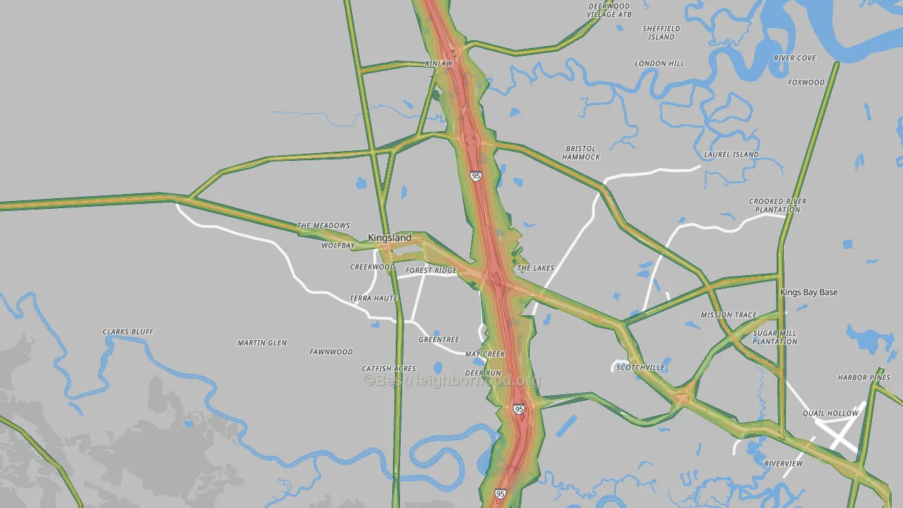 31548, GA Map of Noise Levels in 31548