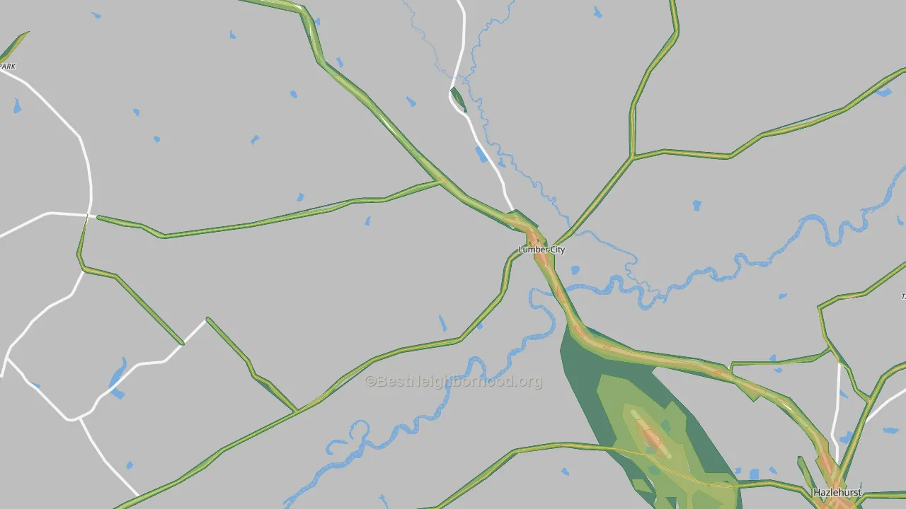 31549, GA Map of Noise Levels in 31549