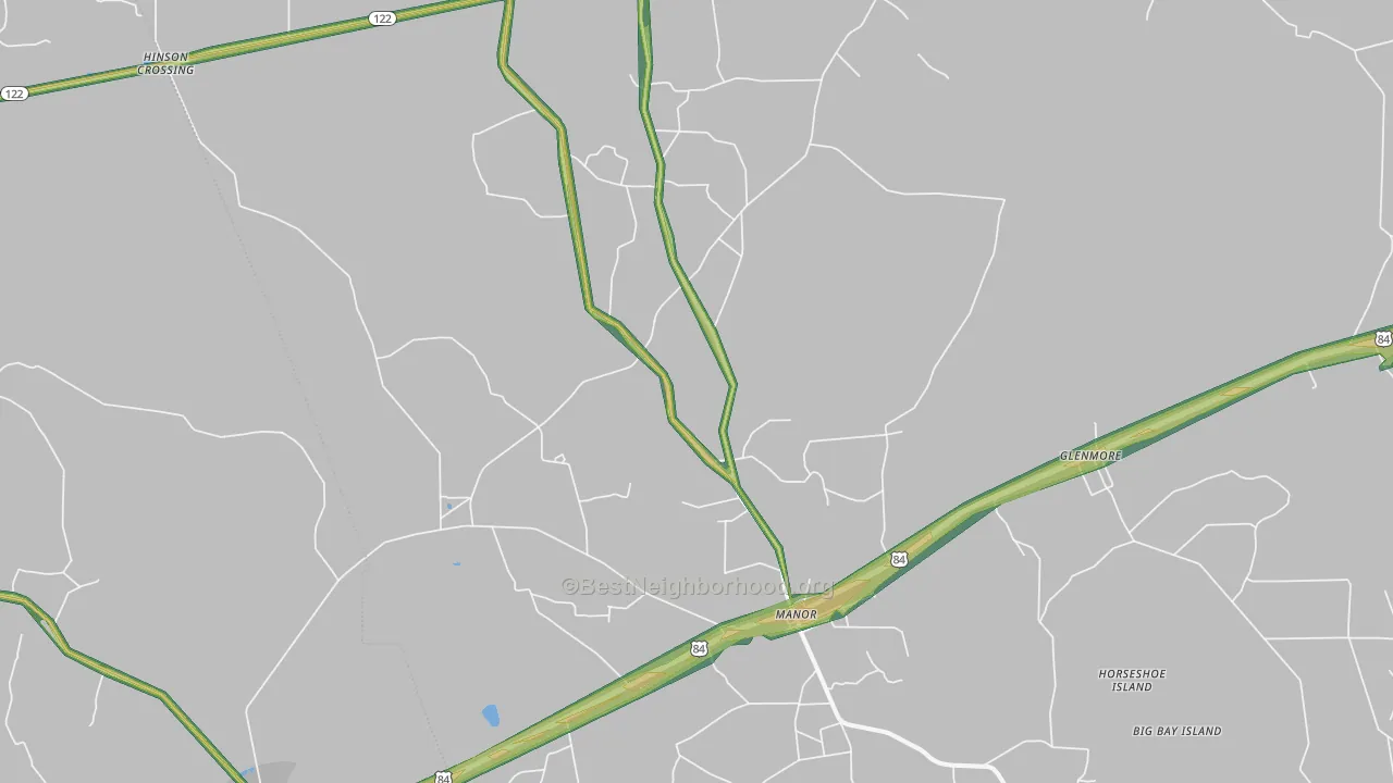 31550, GA Map of Noise Levels in 31550