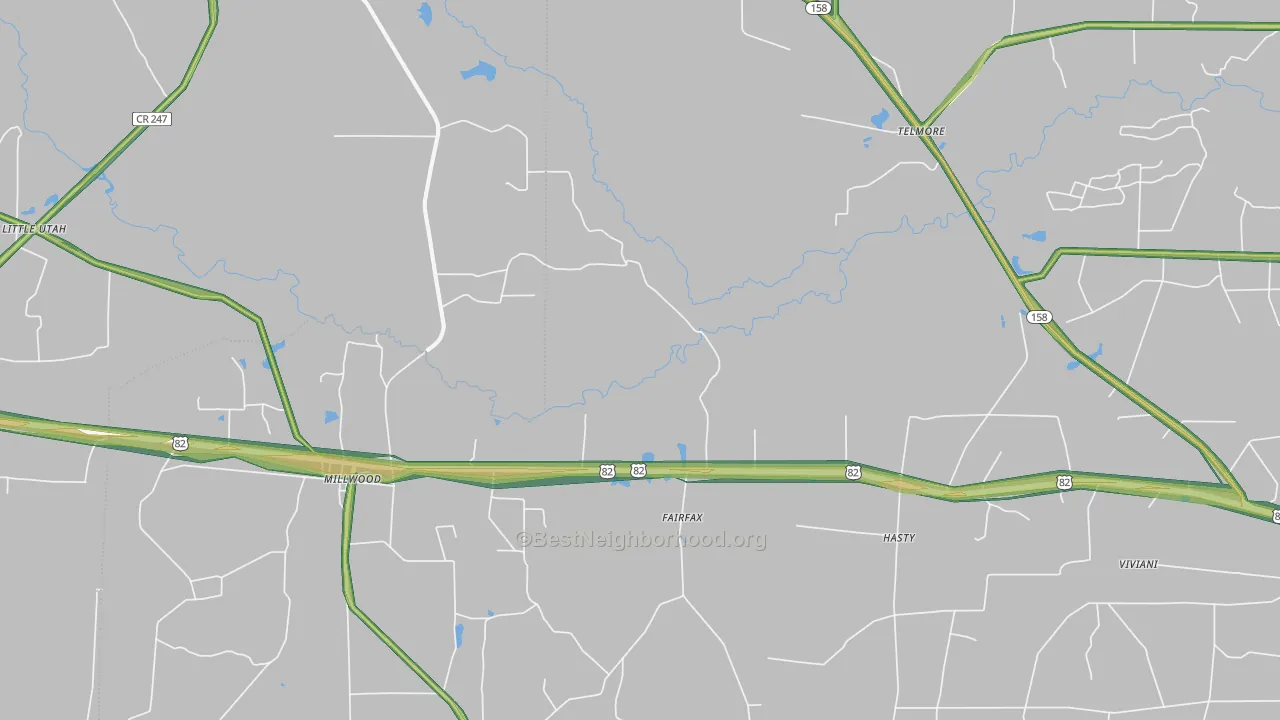 31552, GA Map of Noise Levels in 31552