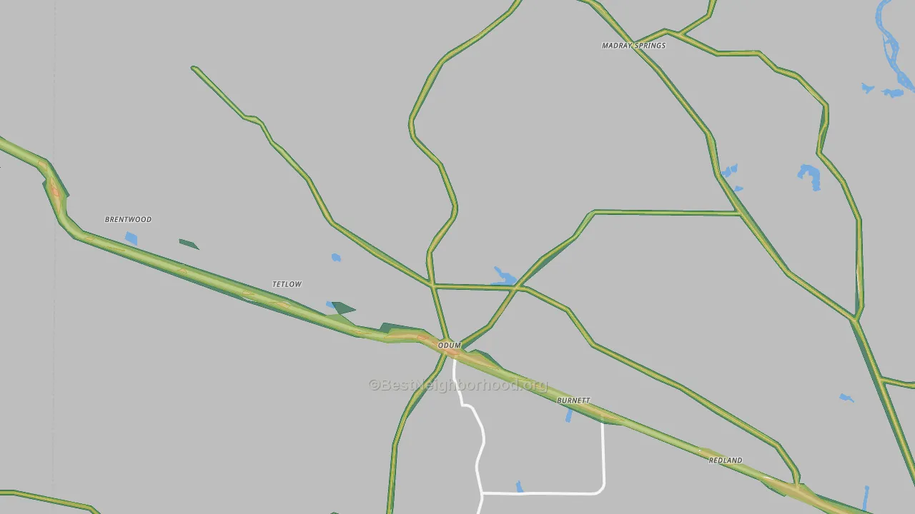 31555, GA Map of Noise Levels in 31555