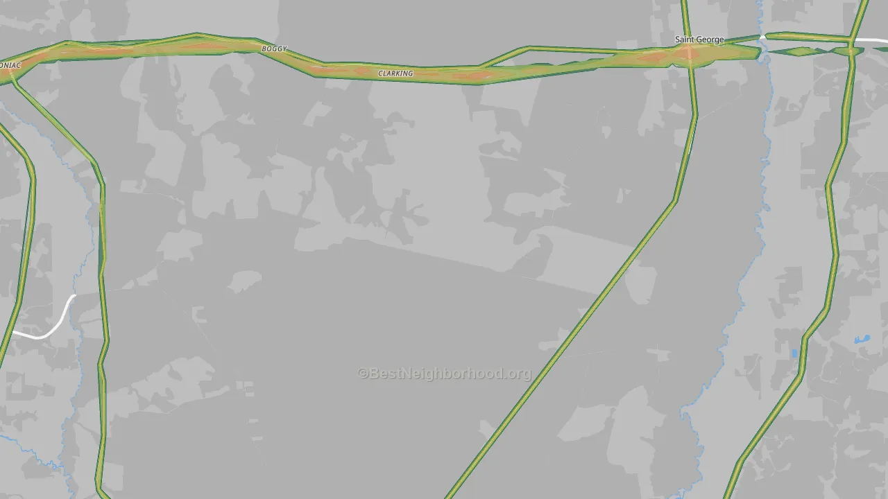 31562, GA Map of Noise Levels in 31562