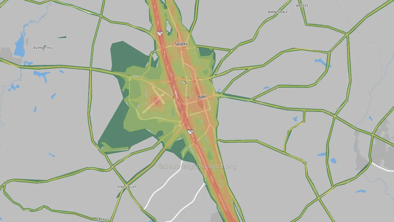 31620, GA Map of Noise Levels in 31620