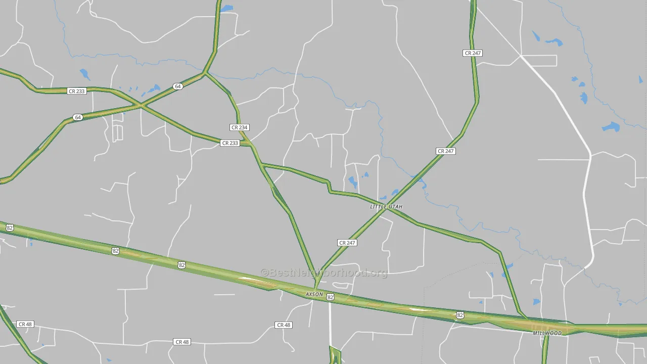 31624, GA Map of Noise Levels in 31624