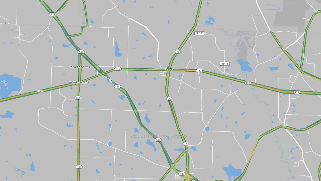 31625, GA Map of Noise Levels in 31625
