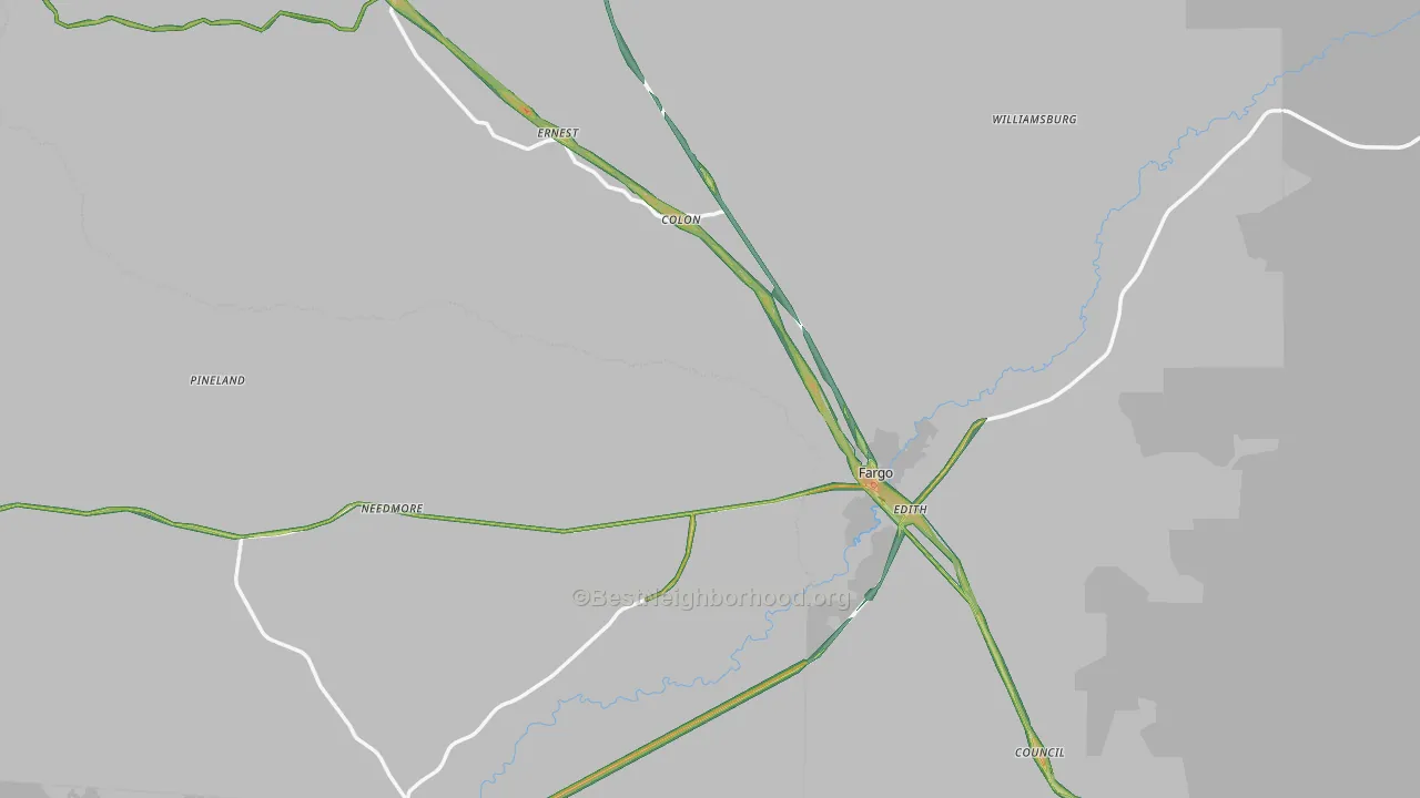 31631, GA Map of Noise Levels in 31631