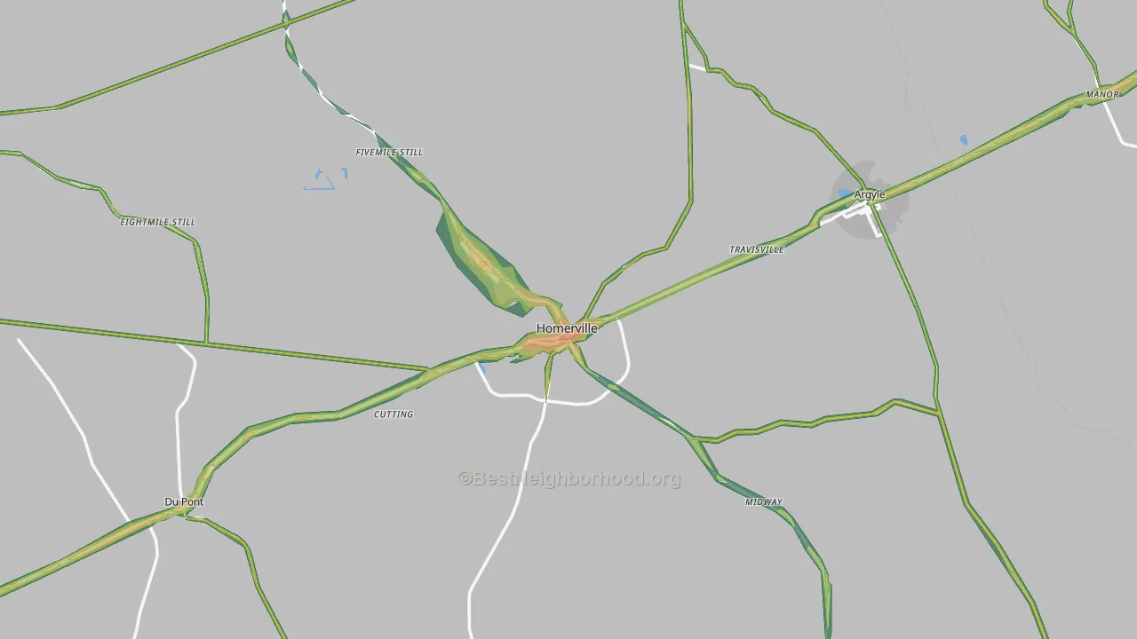 31634, GA Map of Noise Levels in 31634