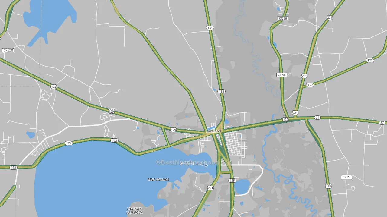 31635, GA Map of Noise Levels in 31635