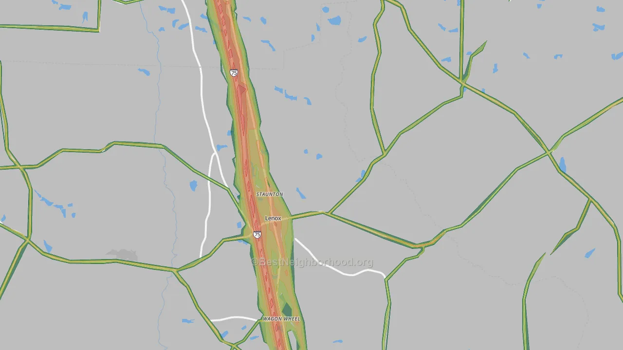 31637, GA Map of Noise Levels in 31637