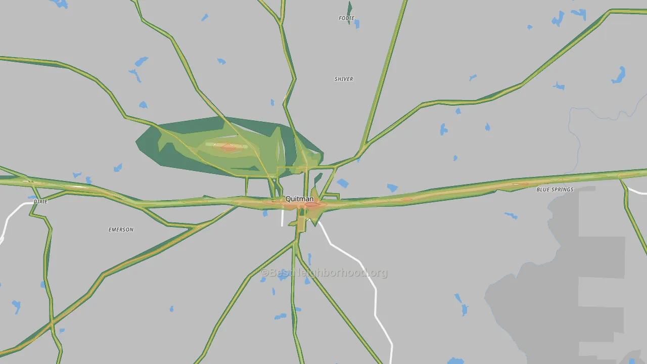 31643, GA Map of Noise Levels in 31643
