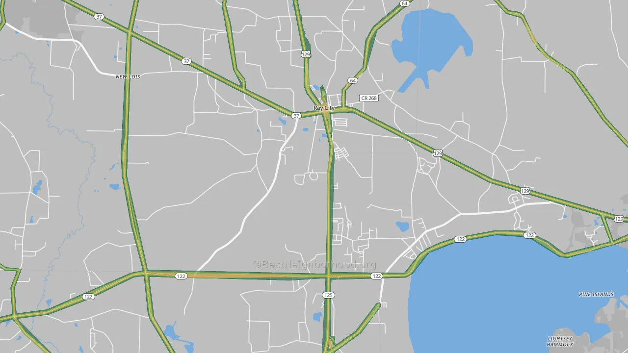 31645, GA Map of Noise Levels in 31645