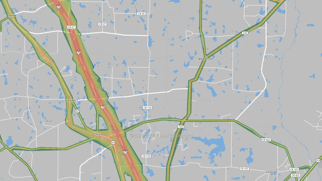 31733, GA Map of Noise Levels in 31733