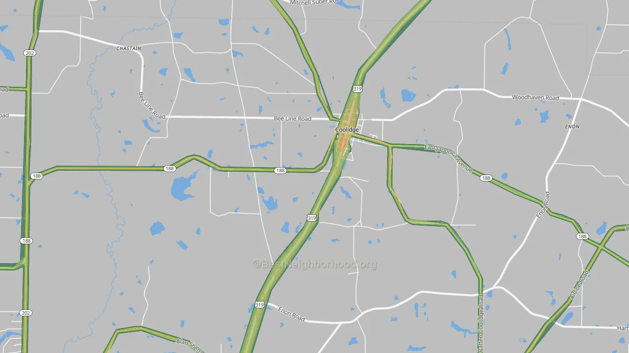 31738, GA Map of Noise Levels in 31738