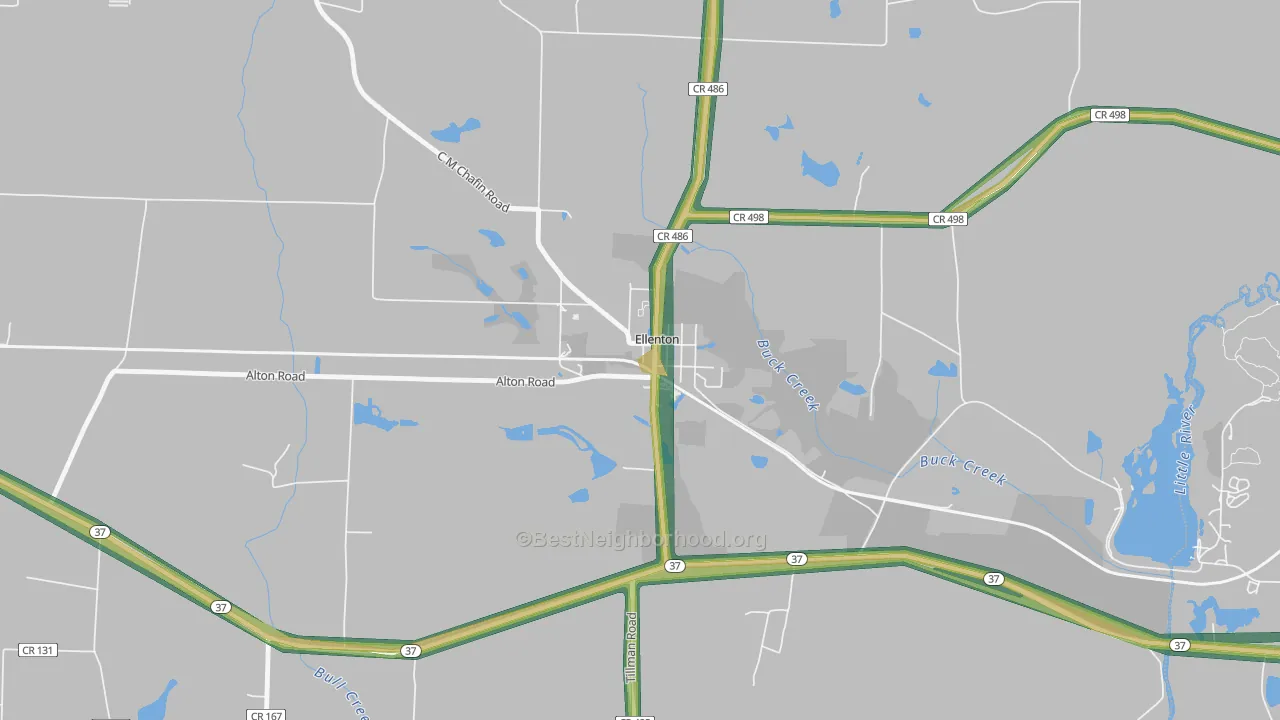 31747, GA Map of Noise Levels in 31747