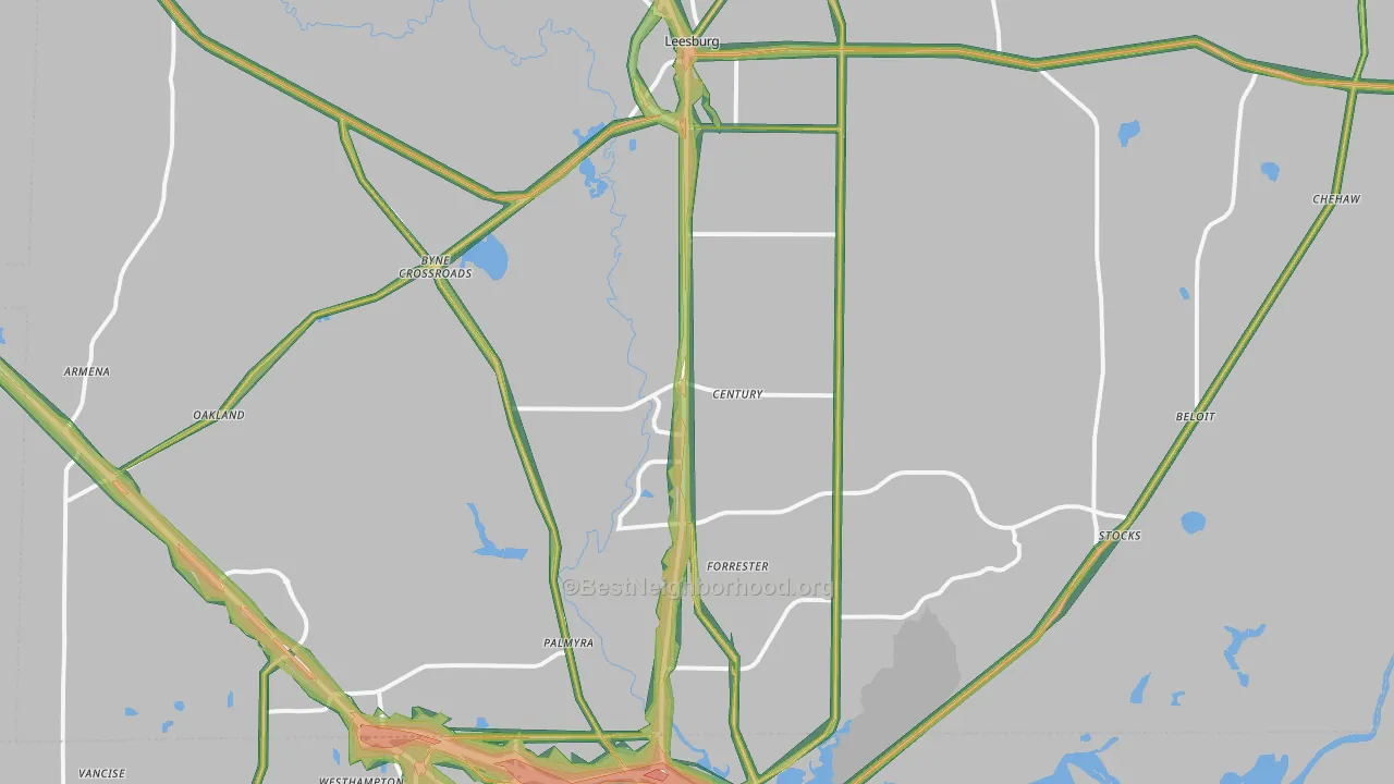 31763, GA Map of Noise Levels in 31763
