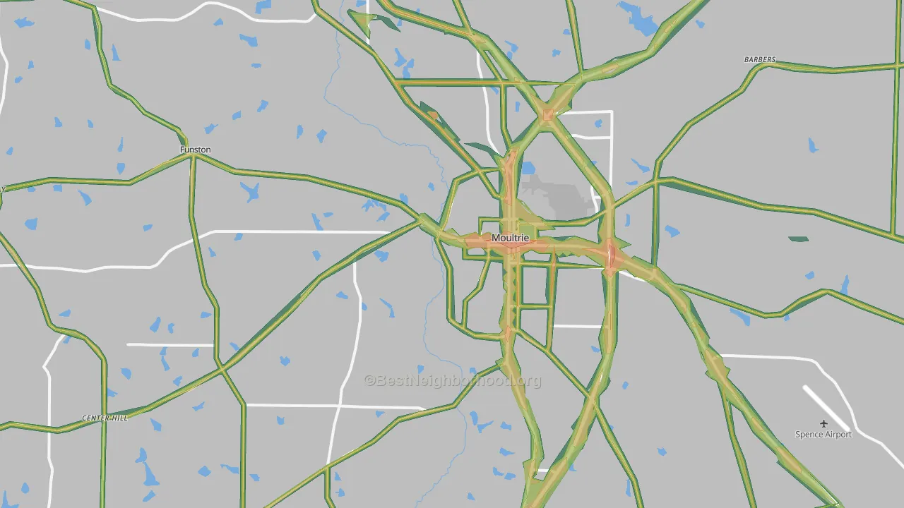 31768, GA Map of Noise Levels in 31768
