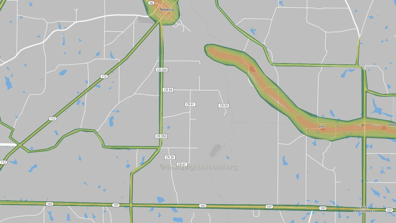 31783, GA Map of Noise Levels in 31783
