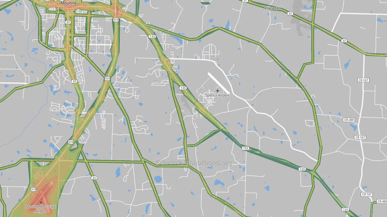 31788, GA Map of Noise Levels in 31788